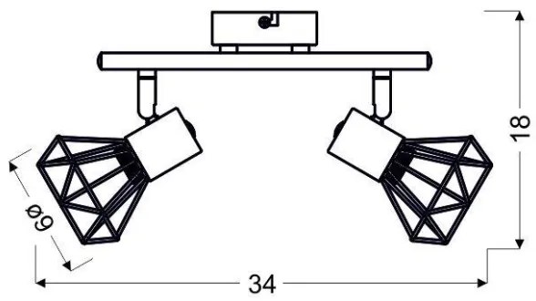 Bodové svietidlo VERVE 2xE14/40W/230V