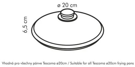 Tescoma Sklenená pokrievka UNICOVER, 20 cm, 20 cm