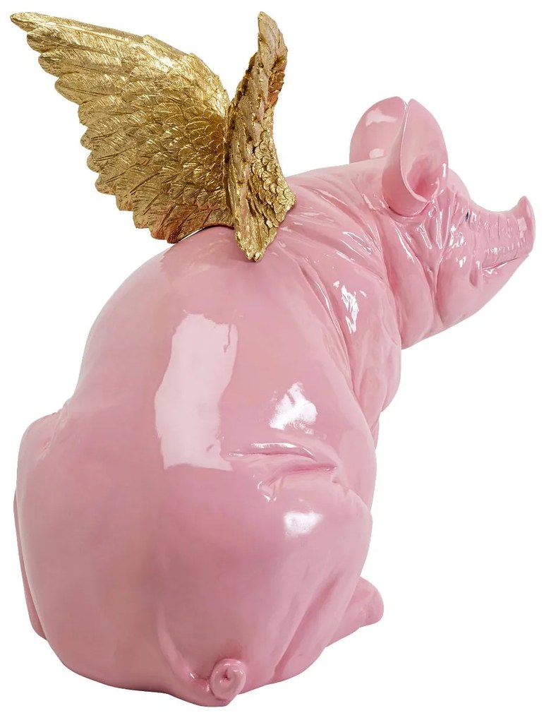 Flying Pig soška ružová 79 cm