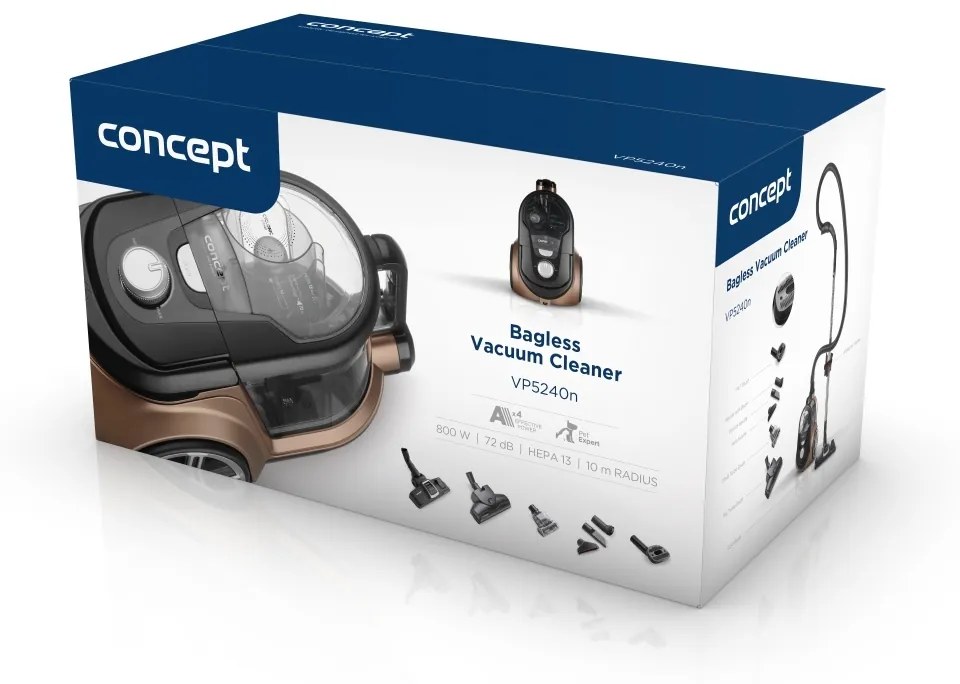 Concept VP5240n bezvreckový vysávač 4A RADICAL Pet Expert, 800 W