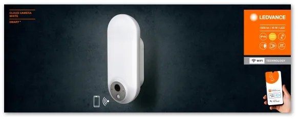 Ledvance - LED RGBW Vonkajšie svietidlo so senzorom a kamerou LED/15W/230V IP44