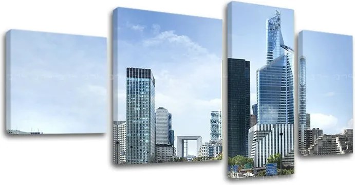 Obraz na stenu 4 dielny MESTO ME112E40 - 130x70 cm