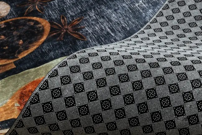 Protišmykový behúň LOTUS KITCHEN 40580 sivý / žltý