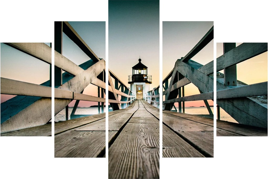 Obraz - Na móle (150x105 cm)