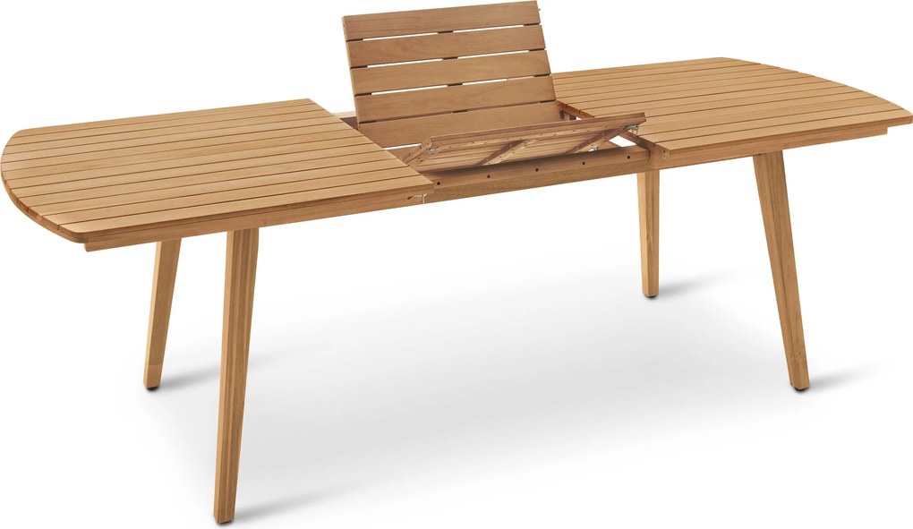 Rozťahovací záhradný stôl so zaoblenými prednými stranami, cca 180 ‒ 240 cm