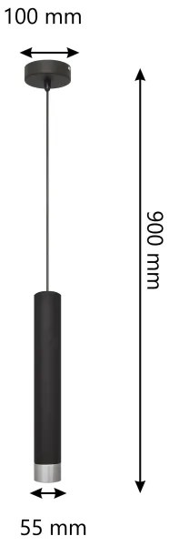 LED Luster na lanku TUBA 1xGU10/4,8W/230V