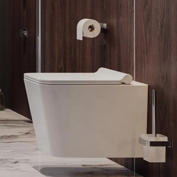 OMNIRES BOSTONDEBP - Záchodová doska SoftClose BOSTON duroplast/lesklá biela