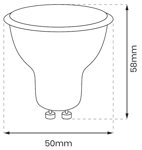 LED žiarovka GU10 teplá 3000k 9w 900 lm