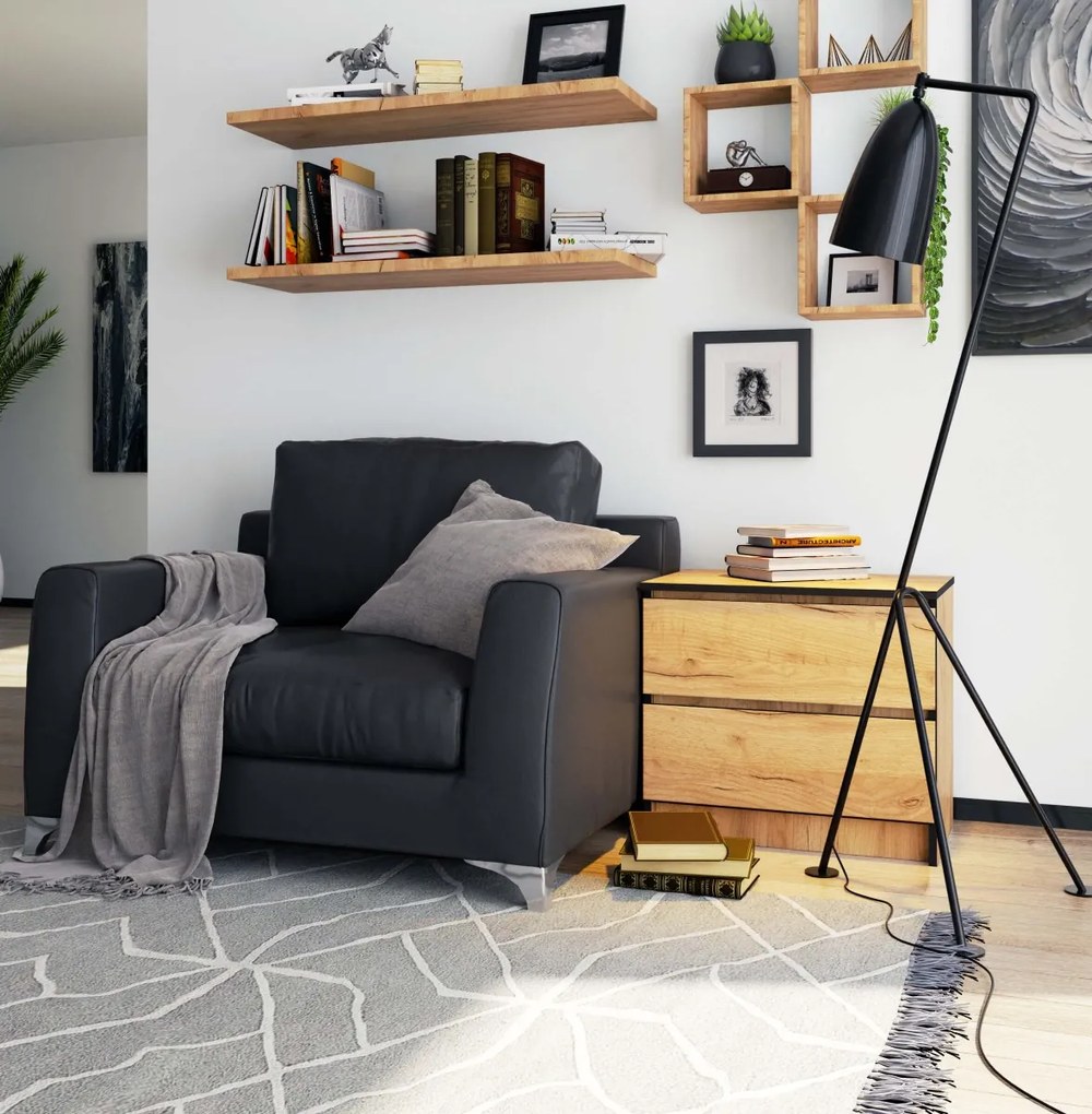 Komoda K60 cm s 2 zásuvkami dub craft