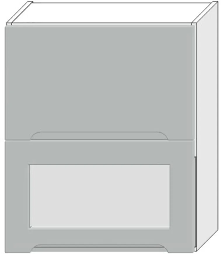 Skrinka do kuchyne Zoya W60grf/2 Sd svetlo šedá mat/biely