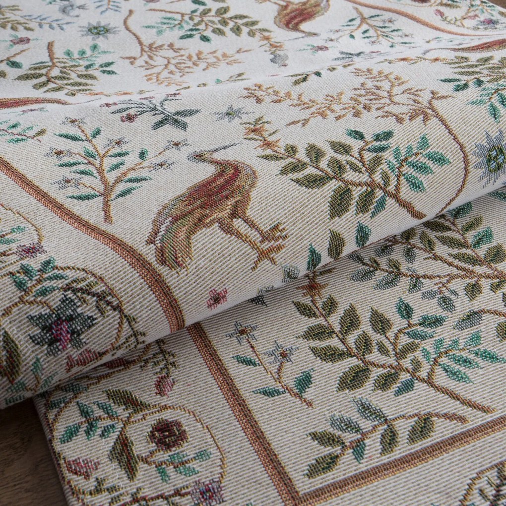 EUROFIRANY GOBELÍNOVÝ BEHÚŇ NA STÔL NATURAL 45X140 CM VZOROVANÝ