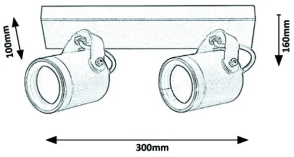 Rabalux - Vonkajšie nástenné bodové svietidlo 2xGU10/35W/230V IP44