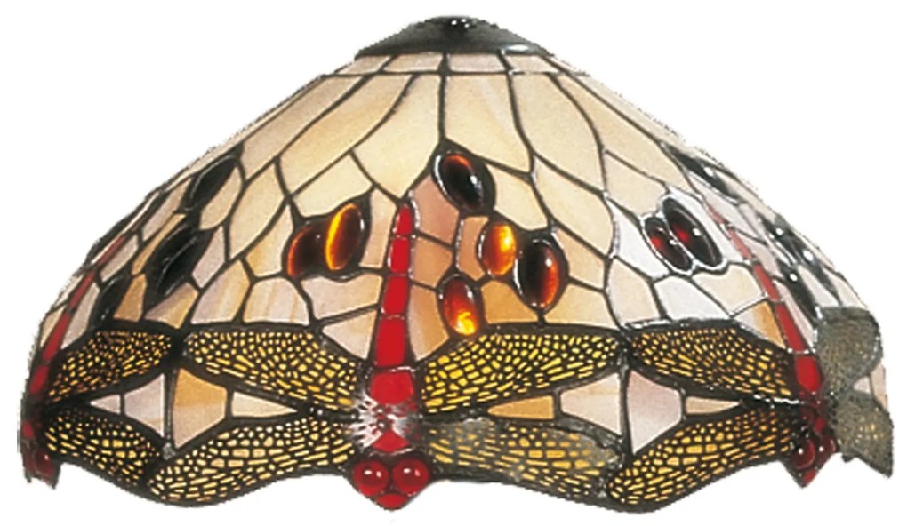 Vitráž tienidlo na lampu VÁŽKA JANTAR Ø31