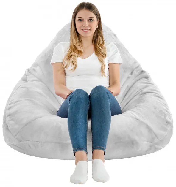 Sedací vak DROP XXL Yeti sivý