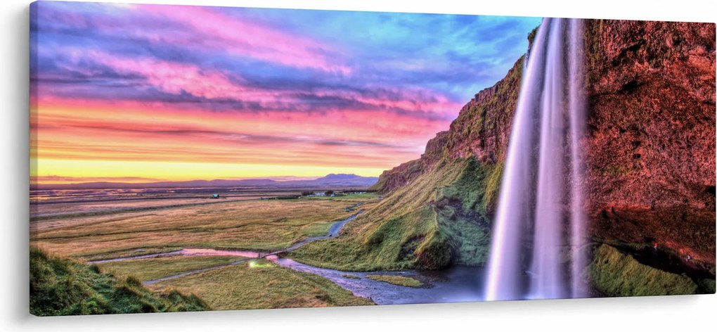 Obraz - Vodopád Seljalandsfoss (120x50 cm)