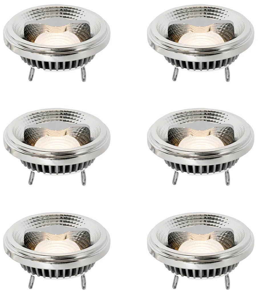 Sada 6 stmievateľných LED žiaroviek G53 111 mm 12 W 600 lm 2700 K