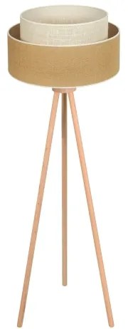 Duolla - Stojacia lampa YUTE BOHO 1xE27/15W/230V pr. 45 cm hnedá/krémová