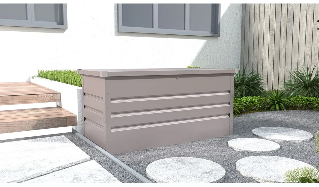 Záhradný box G21 Denver 400 L, šedý plechový 63900843