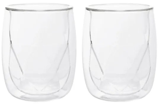 Sada dvoch pohárov CEMBRA GROOVE priesvitné 732355 280 ml (2 ks)
