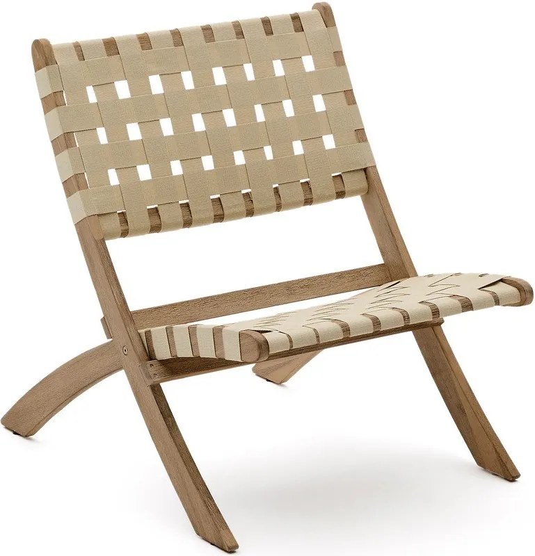 Drevené záhradné kreslo v prírodnej farbe Chabeli – Kave Home