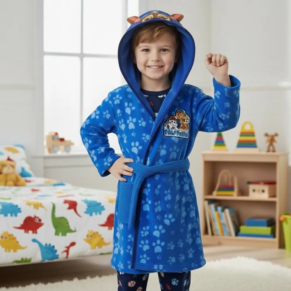 Chlapčenský župan s kapucňou Paw Patrol - policajt Chase, 122 / 128