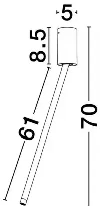 LED biele designové stropné svietidlo Ornos 70