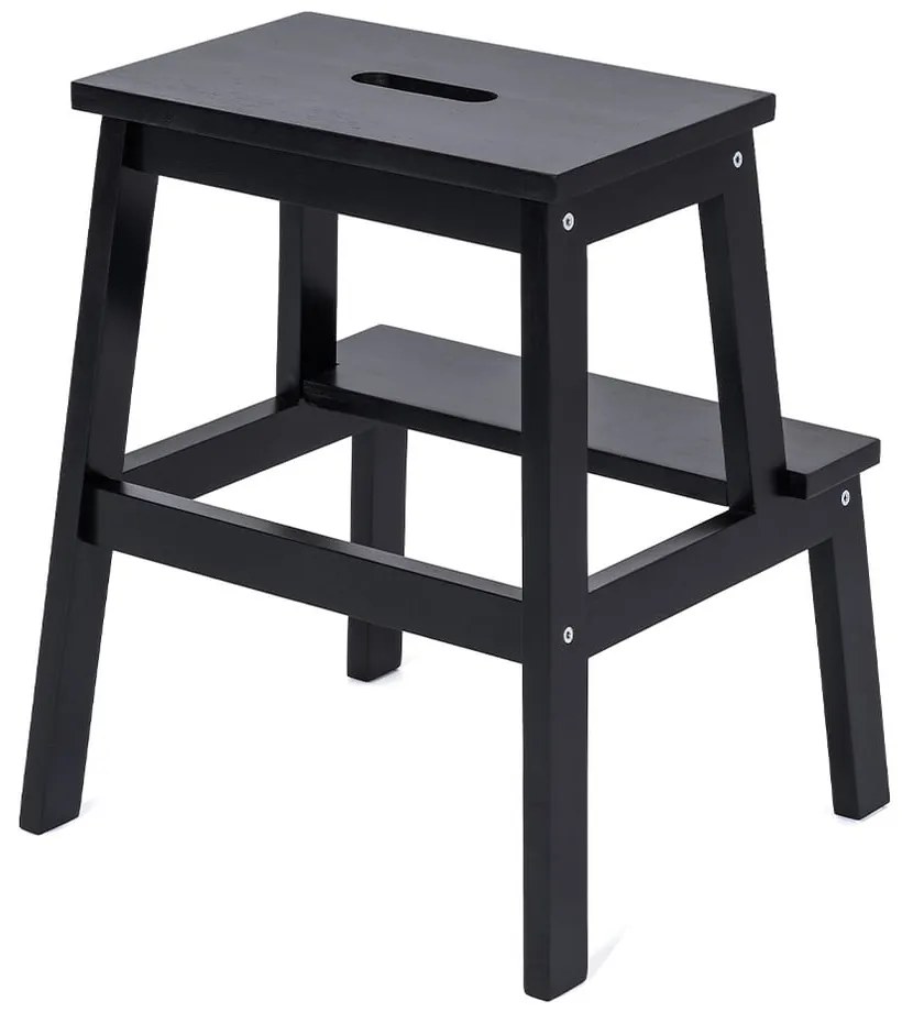 Čierna stolička z kaučukového dreva Corg - Bonami Selection