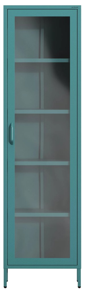 Vitrína LUIGI, 500 x 1800 x 350 mm, Modern: morská modrá