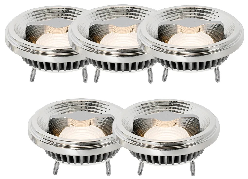 Sada 5 stmievateľných LED žiaroviek G53 AR111 12W 600lm 2700K