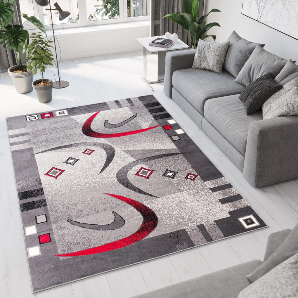 Koberec 4596A DARK GRAY CHEAP PP CRM Veľkosť: 120x250cm