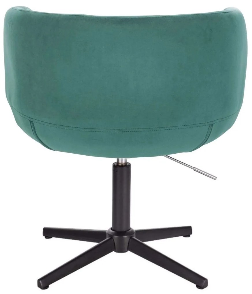 LuxuryForm DESIGN Kreslo MONTANA VELUR na čiernom kríži - zelené