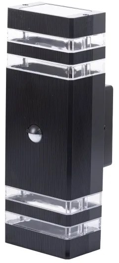 Vonkajšie nástenné svietidlo so senzorom BREZZA 2xGU10/35W/230V IP65