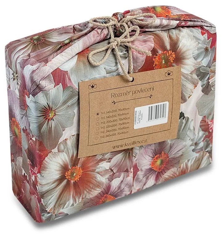 Kvalitex Bavlnené obliečky 5D 140x200 + 70x90 cm – Krásenka