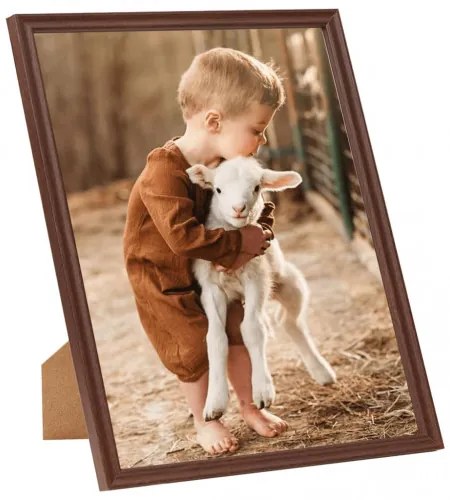 vidaXL Fotorámiky na stenu alebo stôl 5 ks hnedé 40x40 cm MDF-