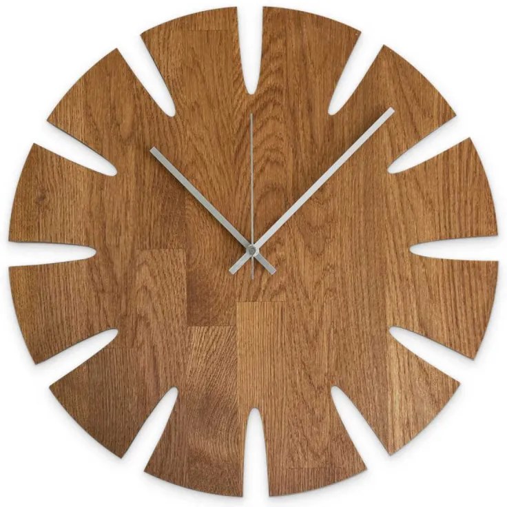 Drevené hodiny luxusný dizajn s prírodným spracovaním | SENTOP MAS014-AMBER