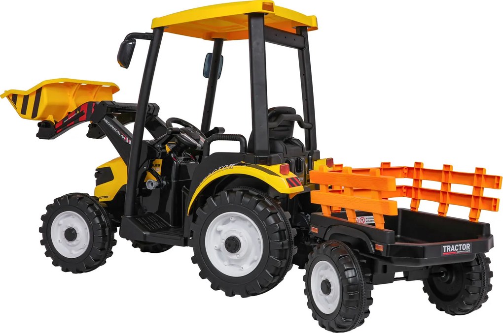 Ramiz MEGA Traktor D68 s prívesom žltý