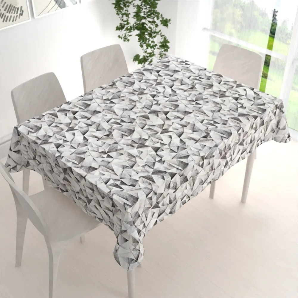 Biante Dekoračný obdĺžnikový obrus Porto PRT-008 Sivo-béžové kryštály 120x180 cm