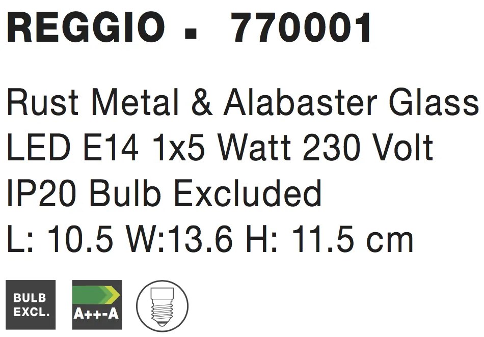 Novaluce Reggio 770002 Výkon: 2 x 5W
