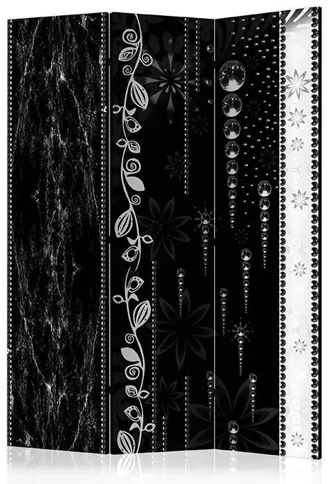 Paraván - Black Elegance [Room Dividers] Veľkosť: 135x172, Verzia: Akustický