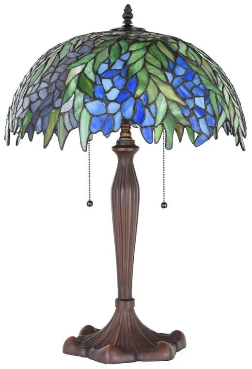 Tiffany stolová lampa WISTERIA 41*60