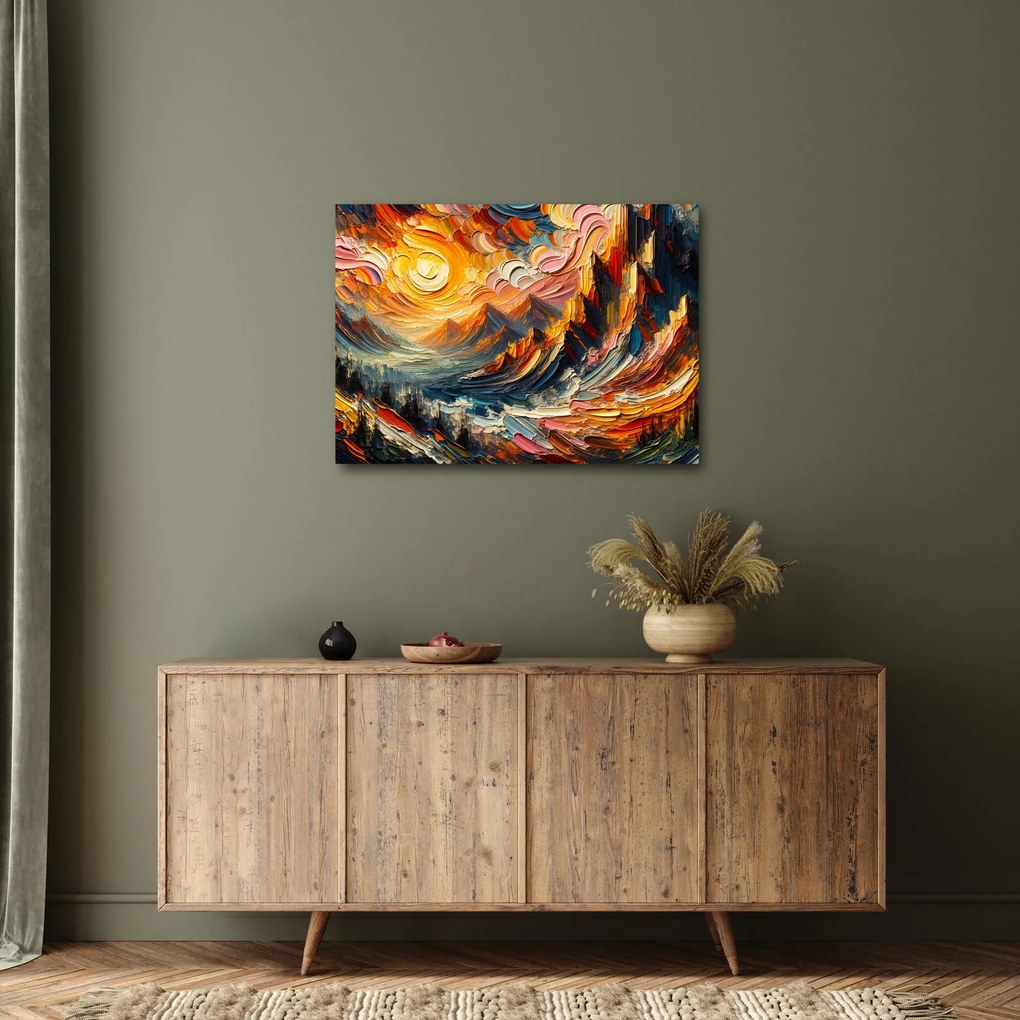 Obraz - Hory zalité slnkom (70x50 cm)