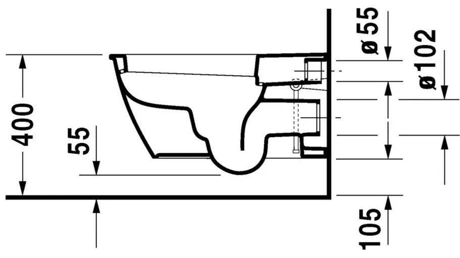 Duravit Darling New - Závesné WC pre SensoWash® 625x370 mm, biela 2544590000