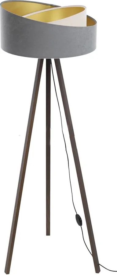 Stojacia lampa GALAXY 1xE27/60W/230V šedá/hnedá