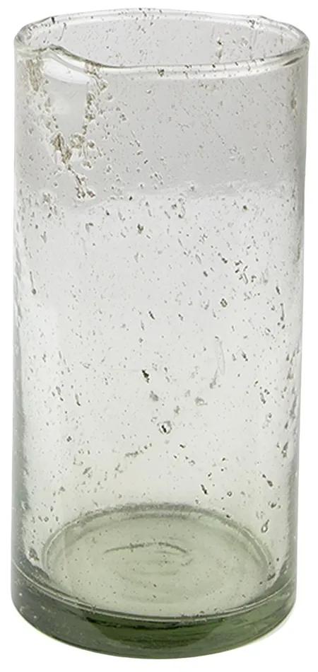 Sklenená transparentná fúkaná váza Sandy - Ø10*20 cm
