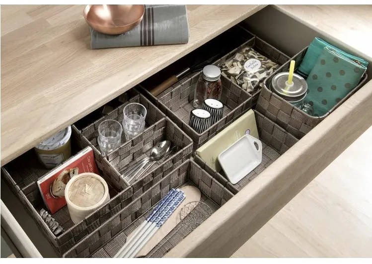 Úložný organizér Compactor TEX 12 x 12 x 7 cm, biela