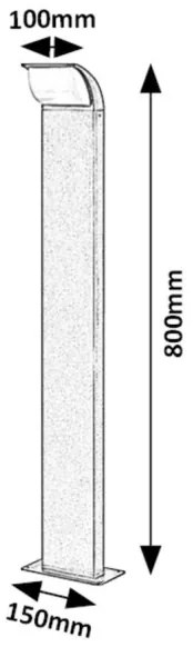 Rabalux 7167 - LED Vonkajšia lampa HONGKONG LED/9W/230V IP65