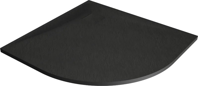Mexen Bert, SMC štvrťkruhová sprchová vanička 90 x 90 cm, čierna, 4KR709090