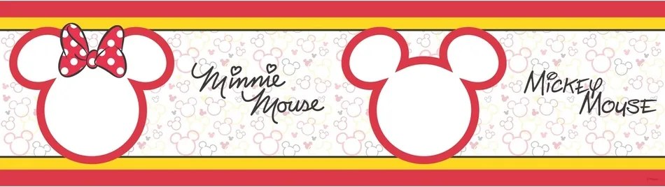 AG Art Samolepiaca bordúra Mickey Mouse a Minnie, 500 x 14 cm