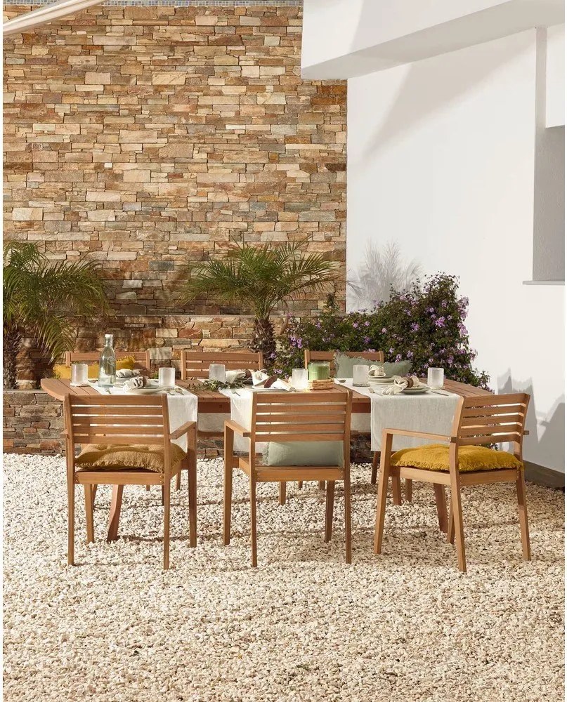 Záhradný jedálenský stôl z masívneho dreva 100x240 cm Hanzel – Kave Home