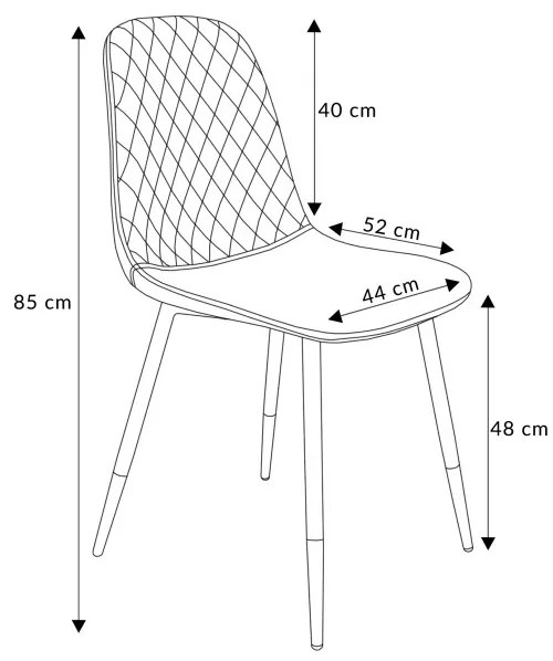 Stolička NOIR zamatová granátová SS22 933480